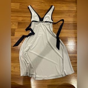 Free People Grey Velvet Midi Dress w/purple lace detail (NWT)